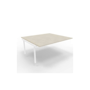 Postazione aggiuntiva bench cemento 180x160xh.75 cm gamba a ponte in acciaio Bianco Practika P3 - ECBIC18-CL-I