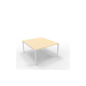 Bench piano Rovere 140x160xh.75 cm gamba a ponte in acciaio Argento linea Practika P3 Quadrifoglio - ECBEC14-RK-A