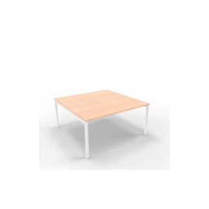 Bench piano Noce canaletto 160x160xh.75 cm gamba a ponte in acciaio Argento linea Practika P3 - ECBEC16-NO-A