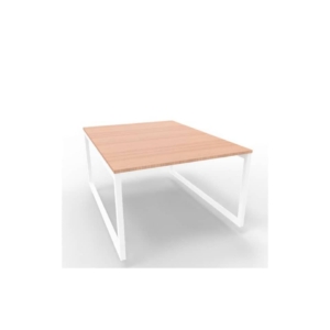 Bench piano Noce canaletto 120x160xh.75 cm gamba ad anello in acciaio Bianco linea Practika P2 - ECBEA12-NO-I