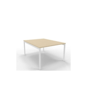 Bench piano Rovere 120x160xh.75 cm gamba a ponte in acciaio Bianco linea Practika P3 Quadrifoglio - ECBEC12-RK-I