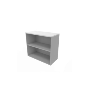 Armadio a giorno basso finitura Grigio scocca Argento 90x45xh.81,5 cm linea Practika Quadrifoglio - ECEB90G-GR-AA