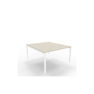 Bench piano cemento 140x160xh.75 cm gamba a ponte in acciaio Bianco linea Practika P3 Quadrifoglio - ECBEC14-CL-I