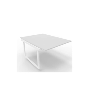 Postazione aggiuntiva bench piano Grigio 120x160xh.75 cm gamba ad anello in acciaio Bianco Practika P2 ECBIA12-GR-I