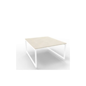 Bench piano cemento 140x160xh.75 cm gamba ad anello in acciaio Bianco linea Practika P2 Quadrifoglio - ECBEA14-CL-I