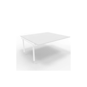 Postazione aggiuntiva bench piano Grigio 180x160xh.75 cm gamba a ponte in acciaio Bianco Practika P3 - ECBIC18-GR-I