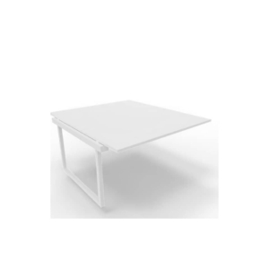 Postazione aggiuntiva bench piano Bianco 140x160xh.75 cm gamba ad anello in acciaio Bianco Practika P2 ECBIA14-BA-I