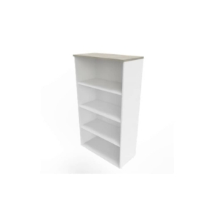 Armadio a giorno medio finitura cemento scocca Bianca 90x45xh.160 cm linea Practika Quadrifoglio - ECEL90G-CL-BA