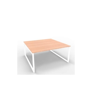 Bench piano Noce canaletto 140x160xh.75 cm gamba ad anello in acciaio Bianco linea Practika P2 - ECBEA14-NO-I