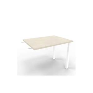 Dattilo scrivania sospeso piano cemento 80x60xh.75 cm gamba sezione quadrata in acciaio Bianco Practika ECDM080-CL-I