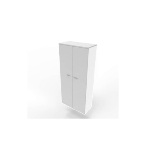 Armadio alto con ante battenti Grigio scocca Bianca 90x45xh.200 cm linea Practika Quadrifoglio - ECES90S-GR-BA-GR