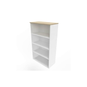 Armadio a giorno medio finitura Rovere scocca Bianca 90x45xh.160 cm linea Practika Quadrifoglio - ECEL90G-RK-BA