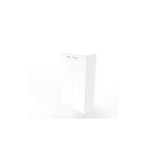 Armadio medio con ante battenti Bianche scocca Bianca 90x45xh.160 cm linea Practika Quadrifoglio - ECEL90L-BA-BA-BA