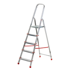 Scala in alluminio Scalamìa rinforzata Gierre 5 gradini - 0.46x1.06xh.1.63 m AL150