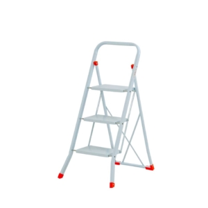 Sgabello in acciaio Sempreutile Bianco Gierre 3 gradini - 0,51x0,70xh.1,06 m B0060