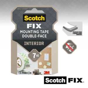 Nastro biadesivo forte Fix Scotch® Trasparente - formato 19 mm x 1,5 m - 4496G-1915-P