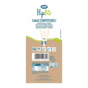 Coltelli in PLA BIO 3,5 g - 160 mm IlipBio bianchi - 81000 (conf.25)