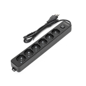 Multipresa con interruttore 16A - cavo 1,5 m - Nero Aigostar a 6 vie P40 282363