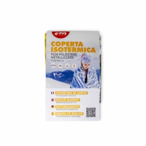 Coperta isotermica anti caldo (lato argento) e anti freddo (lato oro) - 63 g PVS 210x160 cm - COP216