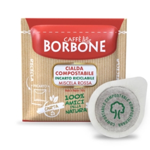 Caffè in cialda compostabile ESE 44 mm Caffe Borbone qualità Rossa - 44BRED100N (conf.100)