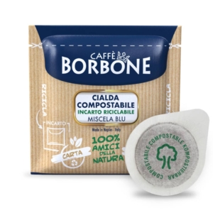 Caffè in cialda compostabile ESE 44 mm Caffe Borbone qualità Blu - 44BBLU100N (conf.100)