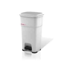 Cestino gettacarte Rotho Hera 85 litri con pedale e coperchio Bianco - F800070
