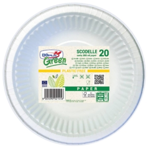 Scodelle Dopla Green in carta Bi fibra vergine Bianco Ø190 mm - 8158 (conf.20)