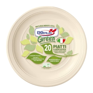 Piatti frutta in Mater-BI Dopla Green Avorio Ø170 mm 45027 (conf.20)