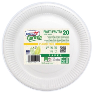 Piatti frutta fibra vergine Dopla Green Ø180 mm - 11803 (conf.20)
