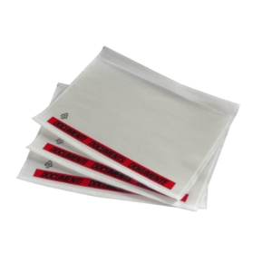 Buste portadocumenti neutre adesive Viva Trasparenti con scritta C5-235x170mm - 3025DOC (conf.100)