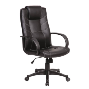 Poltrona direzionale nera ecopelle con braccioli Office Products Corsica 23023341-05