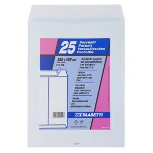 Busta per spedizioni a sacco Blasetti Self bianco - 100g/m² - 300x400 mm 539 (conf.25)