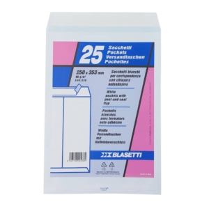 Buste a sacco Blasetti Self Bianco - 80g/m² - 250x353 mm 538 (conf.25)
