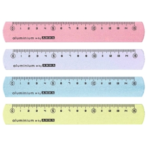 Righelli in alluminio 15 cm Arda Colori Assortiti - 17815COLBAR (conf.24)