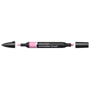 Pennarello Winsor&Newton Promarker Brush doppia punta scalpello-pennello - rose pink - 0204168
