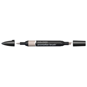 Pennarello Winsor&Newton Promarker Brush doppia punta scalpello-pennello - warm grey 2 - 0204133