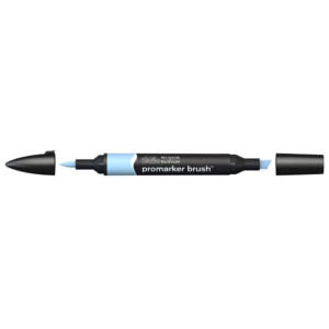 Pennarelli Winsor&Newton Promarker Brush doppia punta scalpello-pennello - cloud blue B318 - 0204378