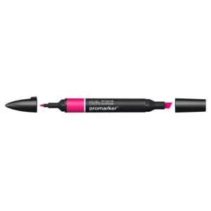 Pennarello Winsor&Newton Promarker doppia punta fine-scalpello 2,5-0,5mm - Magenta - 0203359