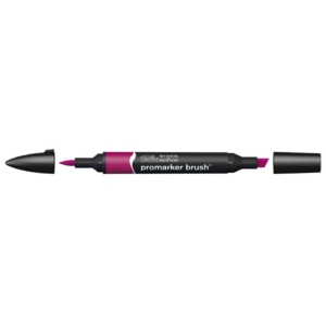Pennarello Winsor&Newton Promarker Brush doppia punta scalpello-pennello - maroon - 0204175