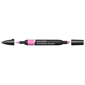 Pennarello Winsor&Newton Promarker Brush doppia punta scalpello-pennello - cerise - 0204375