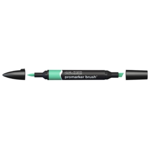 Pennarello Winsor&Newton Promarker Brush doppia punta scalpello-pennello - mint green - 0204223
