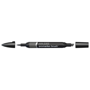 Pennarello Winsor&Newton Promarker Brush doppia punta scalpello-pennello - cool grey 5 - 0204157