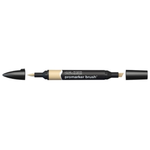 Pennarello Winsor&Newton Promarker Brush doppia punta scalpello-pennello - sandstone - 0204174