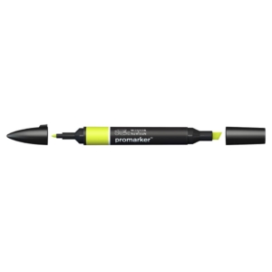 Pennarello Winsor&Newton Promarker doppia punta fine-scalpello 2,5-0,5mm - lime green - 0203071