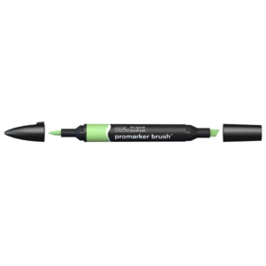 Pennarello Winsor&Newton Promarker Brush doppia punta scalpello-pennello - apple - 0204210