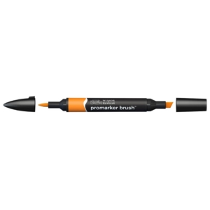 Pennarello Winsor&Newton Promarker Brush doppia punta scalpello-pennello - pumpkin - 0204225