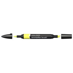 Pennarello Winsor&Newton Promarker Brush doppia punta scalpello-pennello - lemon - 0204206