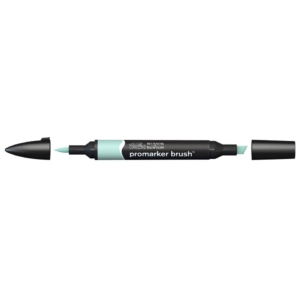 Pennarello Winsor&Newton Promarker Brush doppia punta scalpello-pennello - pebble blue - 0204373