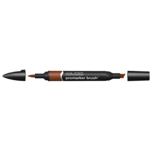 Pennarello Winsor&Newton Promarker Brush doppia punta scalpello-pennello - henna - 0204105