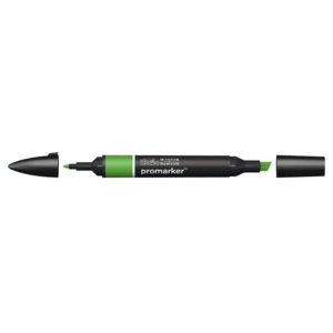 Pennarello Winsor&Newton Promarker doppia punta fine-scalpello 2,5-0,5mm - forest green - 0203068